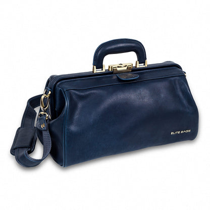 Compact Leather Briefcase For Doctors - Blue