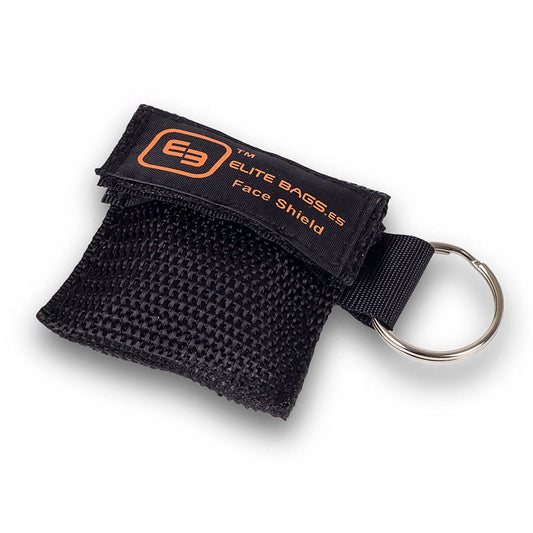 Key Ring CPR Mask Bag - Black