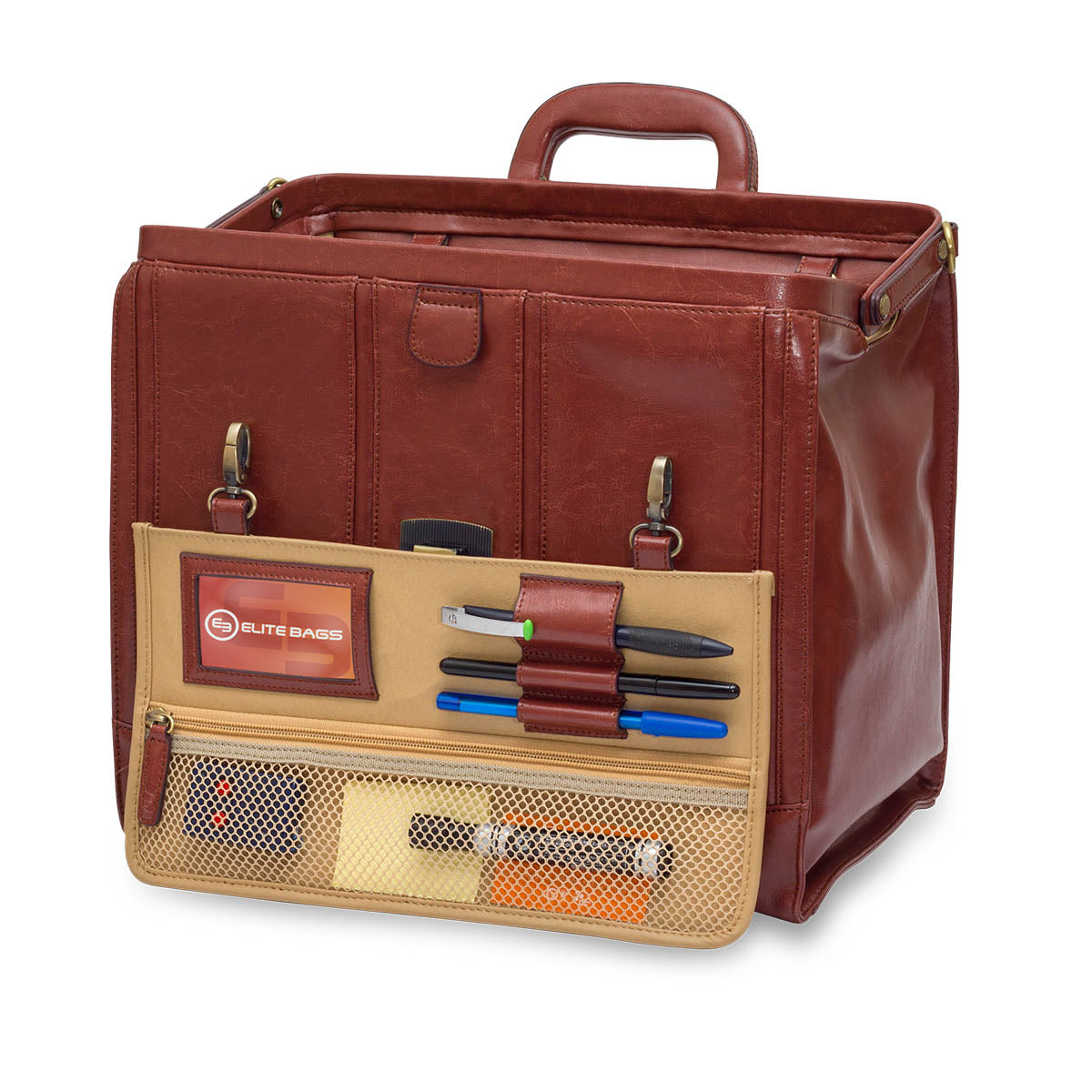 Elite Traditional Doctors Bag - Brown Leather