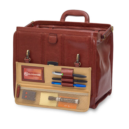 Elite Traditional Doctors Bag - Brown Leather
