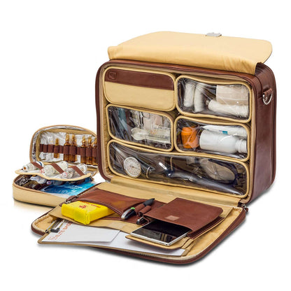 Elite Doctor’s Medical Bag – Brown Leather