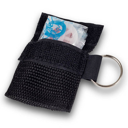 Key Ring CPR Mask Bag - Black