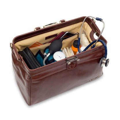 Elite Traditional Medical Bag - Brown Leather - Clearance