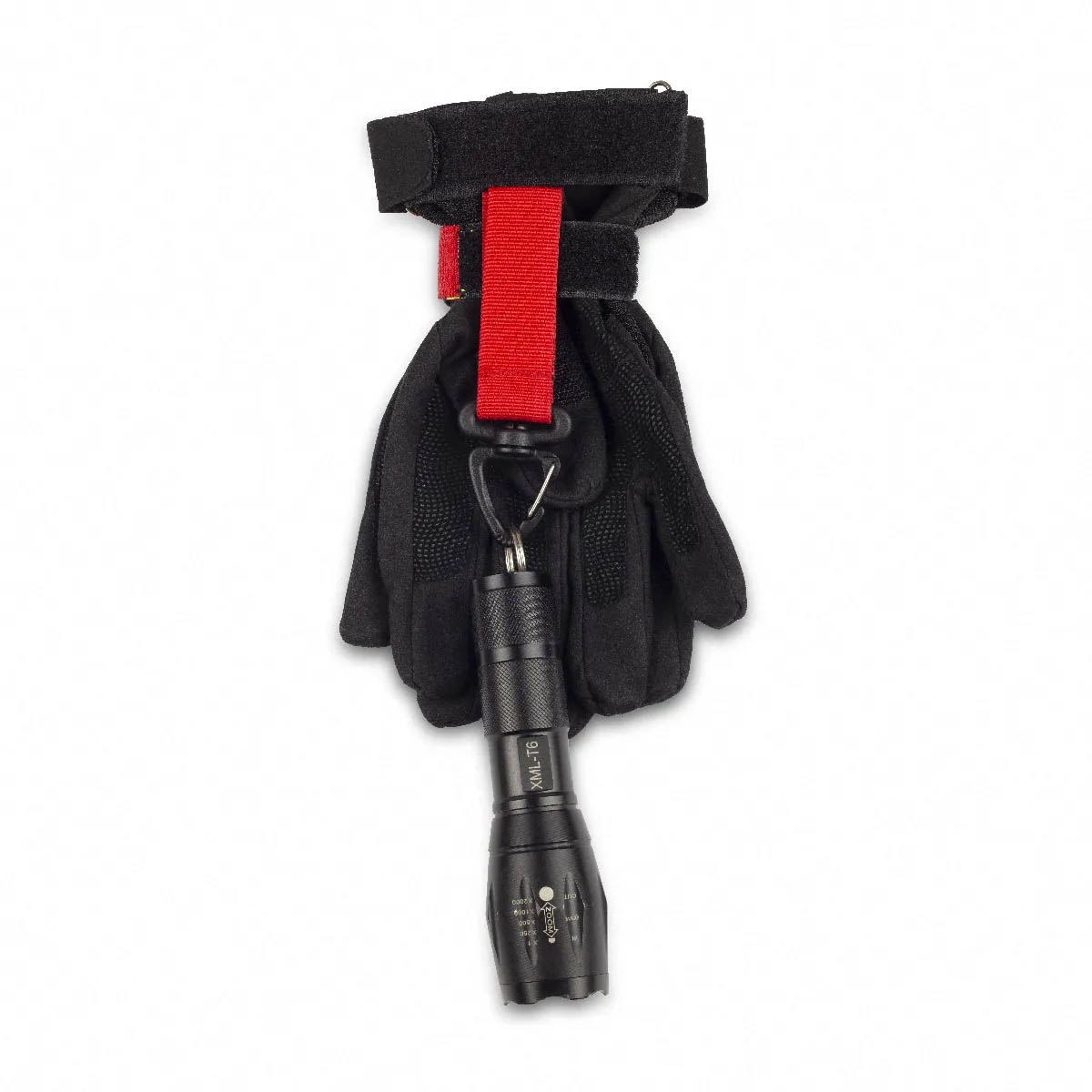 Glove Holder/Rope Accessory w/ Multi-Use Carabiner - Red Polyester - Elite Bags