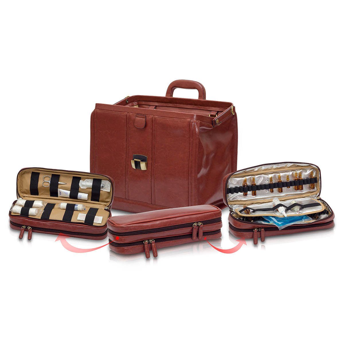 Elite Traditional Doctors Bag - Brown Leather - CLEARANCE