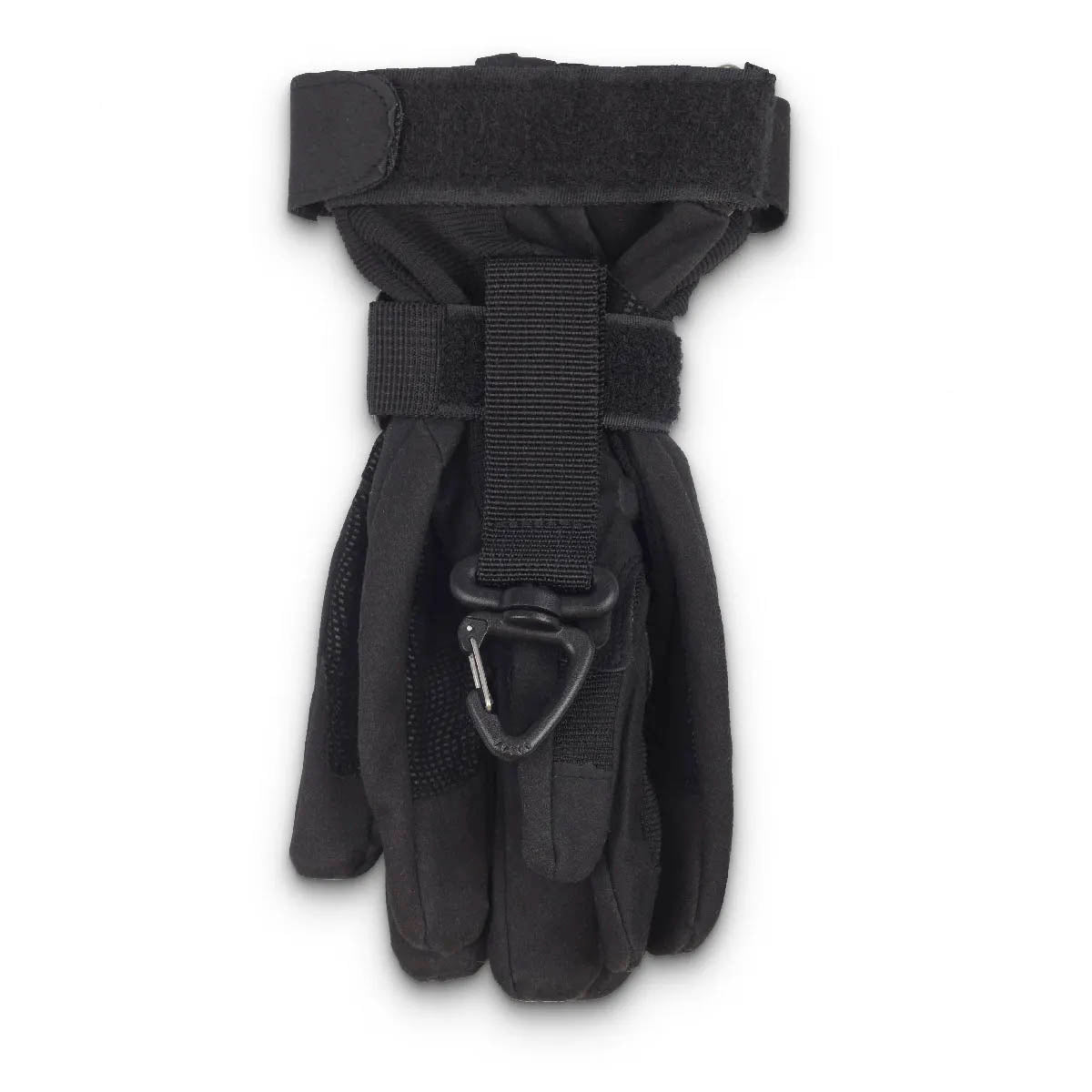 Glove Holder/Rope Accessory w/ Multi-Use Carabiner - Black Polyester - Elite Bags