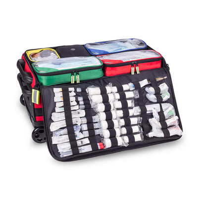 Emerair's Trolley Emergency Respiratory Bag - Red Polyamide