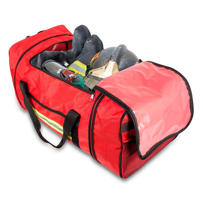 Firefighter Bag - PPE Hose Pack Bag w/ Wheels - Red