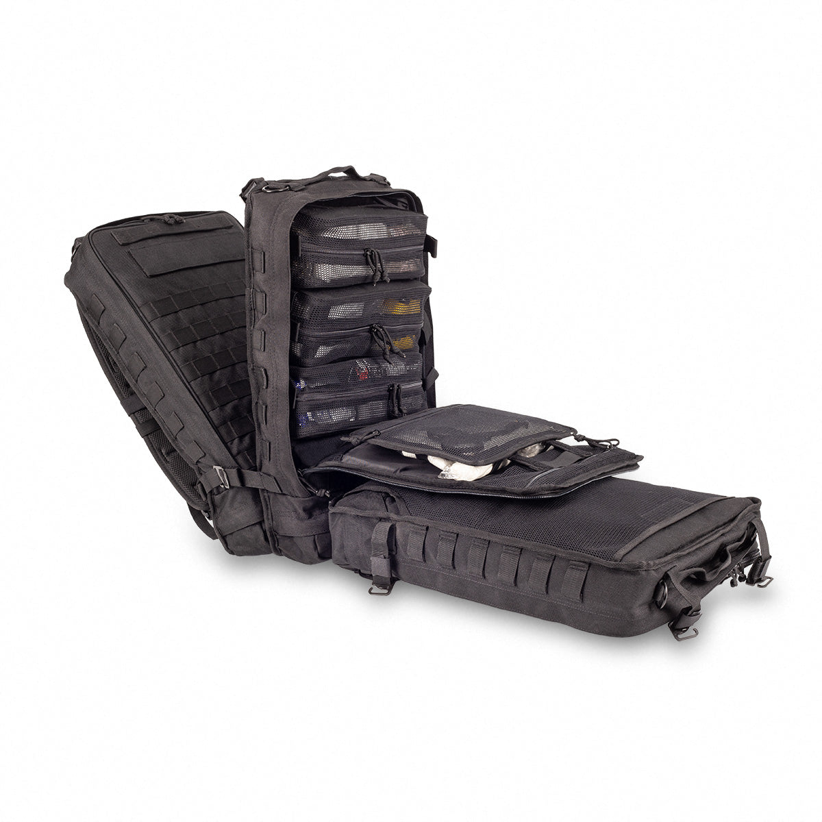 Compact Modular Tactical Backpack Black - Polyester