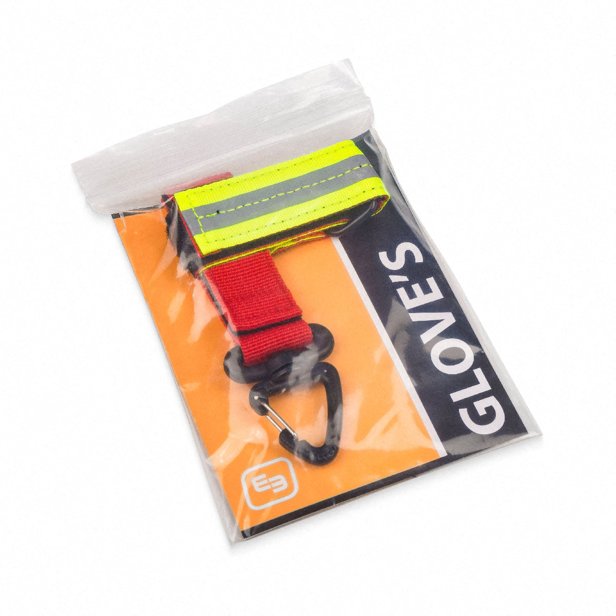 Glove Holder/Rope Accessory w/ Multi-Use Carabiner - Red Polyester