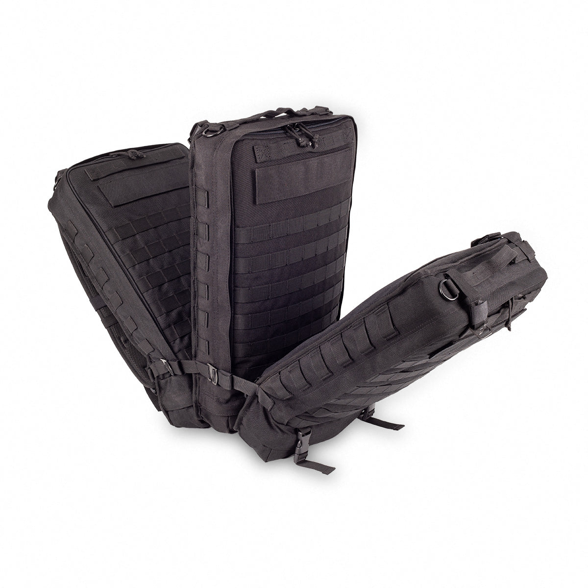 Compact Modular Tactical Backpack Black - Polyester