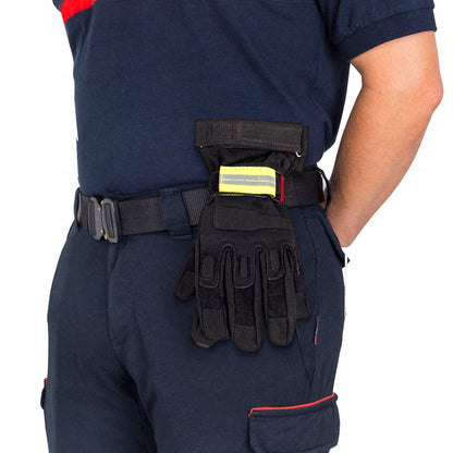 Glove Holder/Rope Accessory w/ Multi-Use Carabiner - Red Polyester