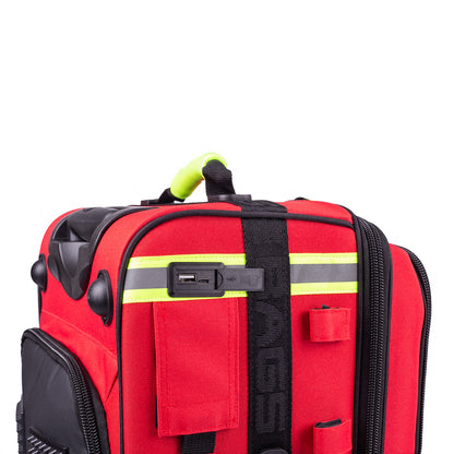 Emerair's Trolley Emergency Respiratory Bag - Red Polyamide