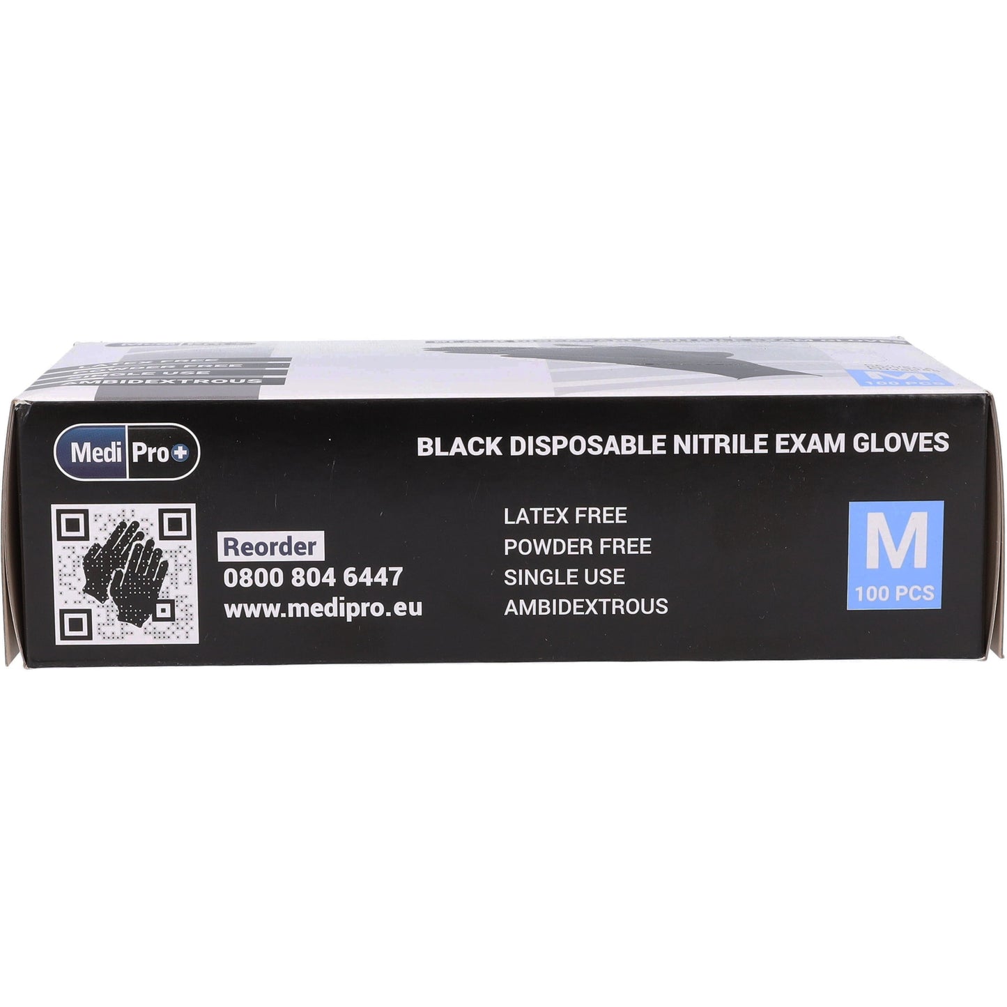 Black Nitrile Gloves - Box of 100 - Medium