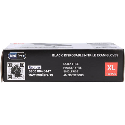 Black Nitrile Gloves - Box of 100 - Extra Large - MediPro