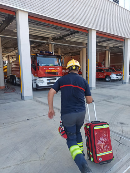 Emerair's Trolley Emergency Respiratory Bag - Red Polyamide