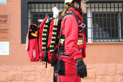 Compact Modular Tactical Backpack Red - Polyester