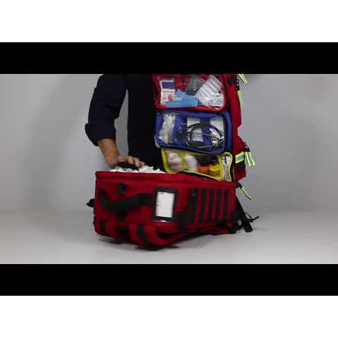 Elite Paramedic Rescue Backpack - Red - Elite Bags