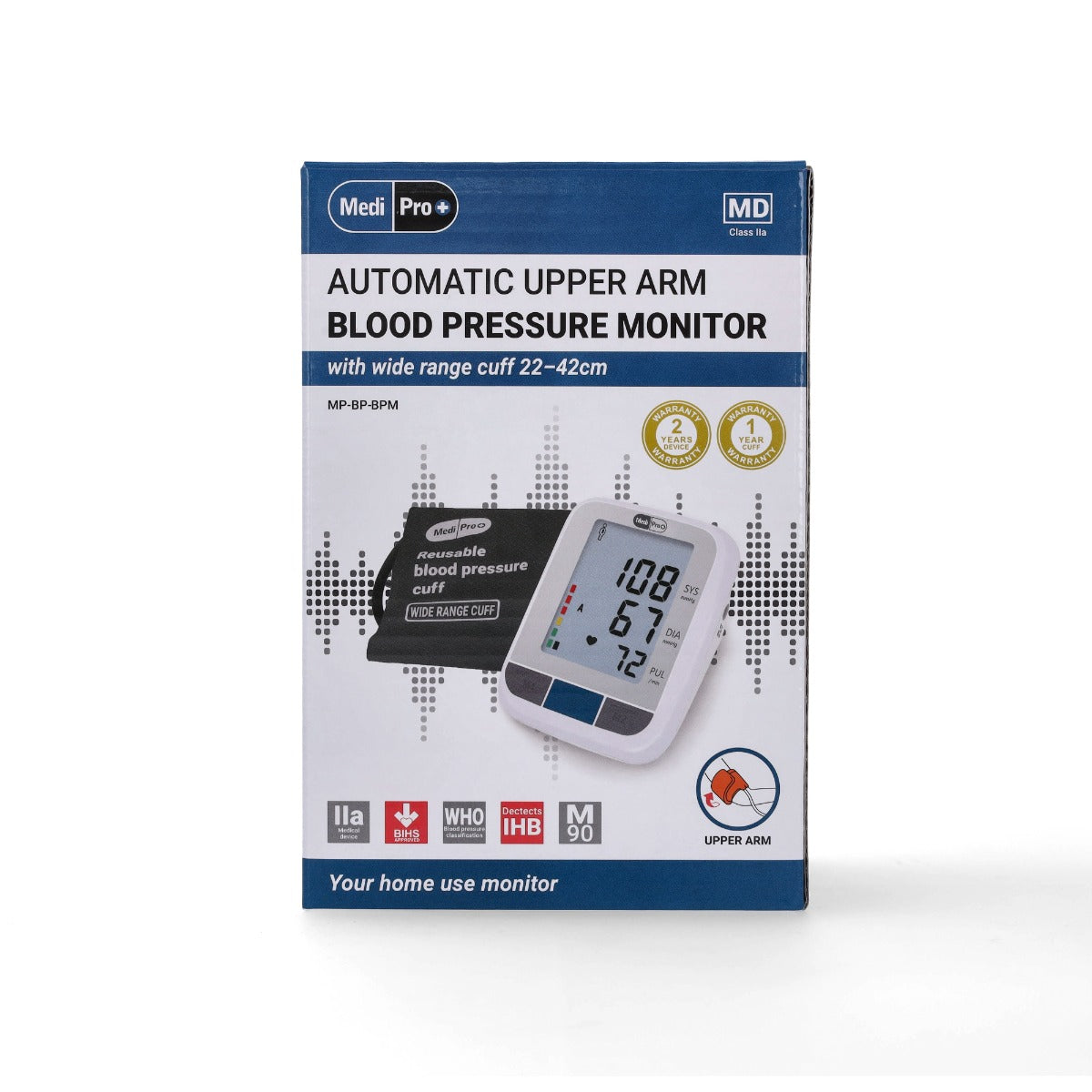 Blood Pressure Monitor - Upper Arm Device For Home Use - MediPro