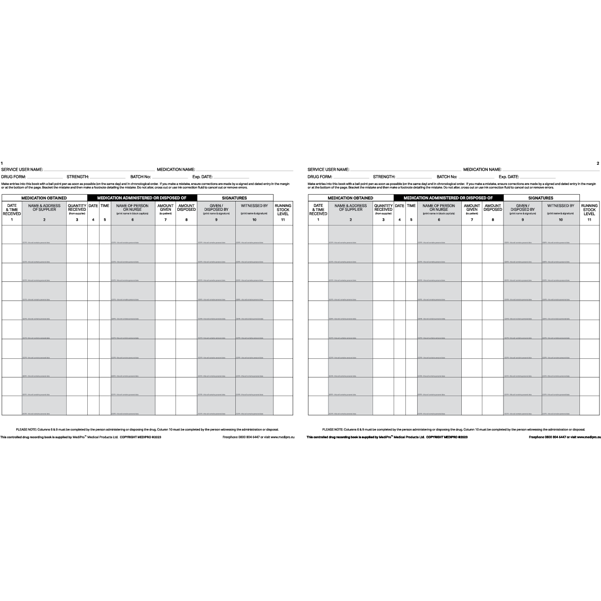 Controlled Drugs Register - Medipro - MediPro
