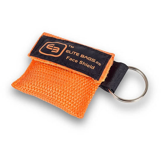 Key Ring CPR Mask Bag - Orange - Elite Bags