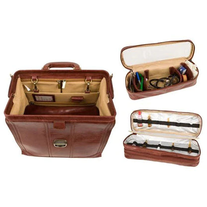 Elite Traditional Doctors Bag - Brown Leather - CLEARANCE