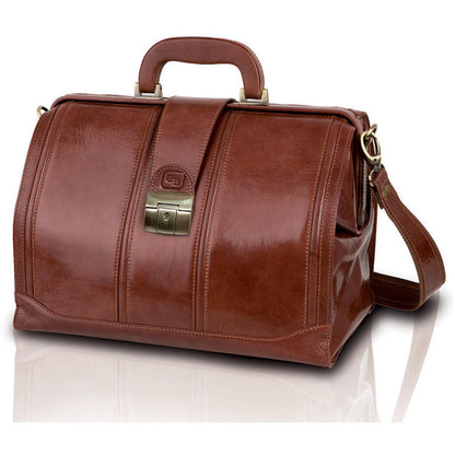 Elite Traditional Doctors Bag - Brown Leather