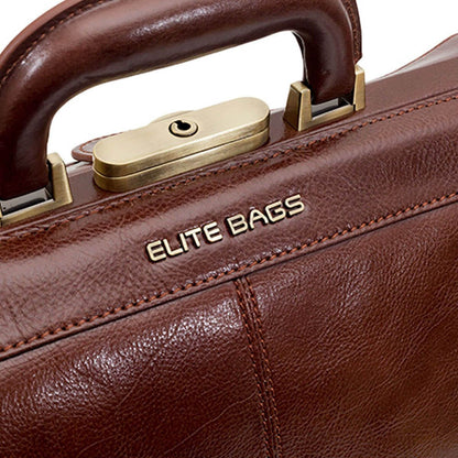 Elite Traditional Medical Bag - Brown Leather - Elite Bags