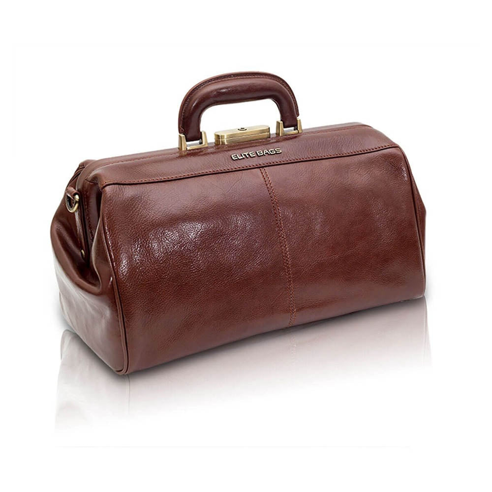 Elite Traditional Medical Bag - Brown Leather