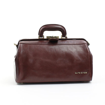 Elite Traditional Medical Bag - Brown Leather - Elite Bags