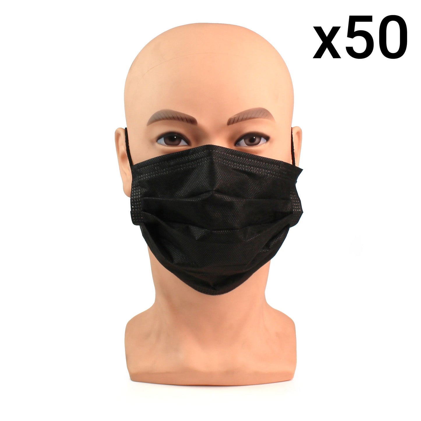 Black Surgical Face Masks - Type IIR Certified x 50 - MediPro