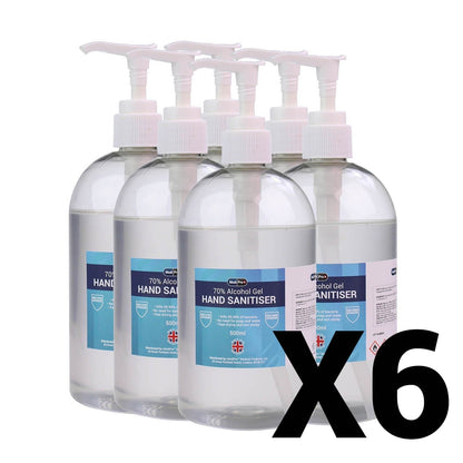 6 x 500ml MediPro 70% Alcohol Hand Sanitiser Gel (With Pump) - MediPro