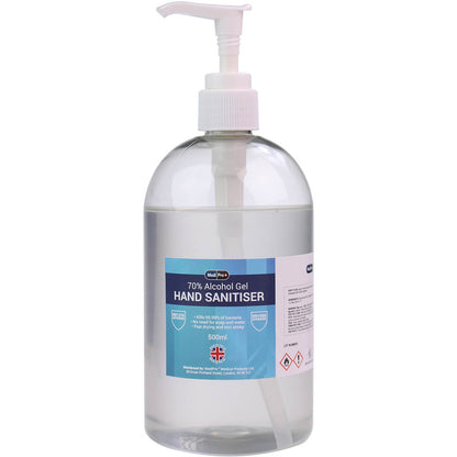 6 x 500ml MediPro 70% Alcohol Hand Sanitiser Gel (With Pump) - MediPro