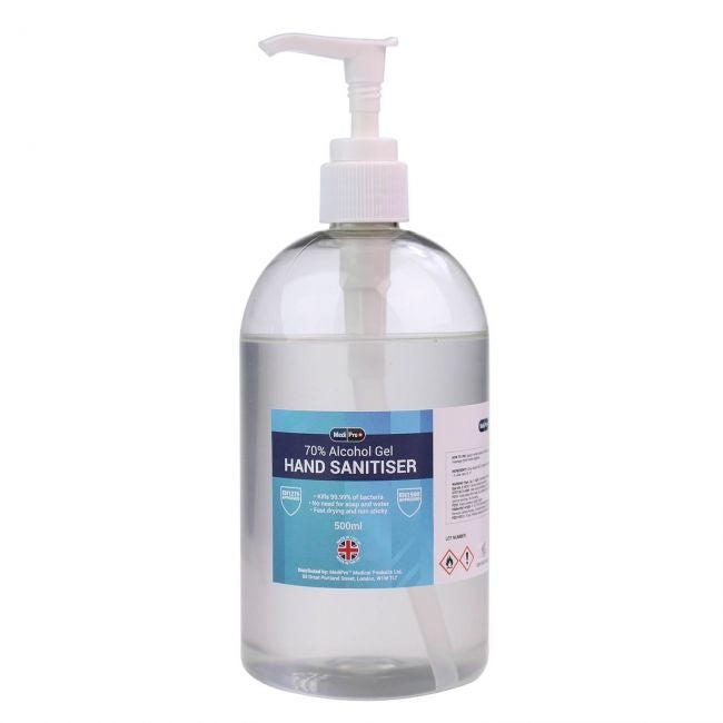 MediPro 70% Alcohol Hand Sanitiser 500ml With Pump - MediPro