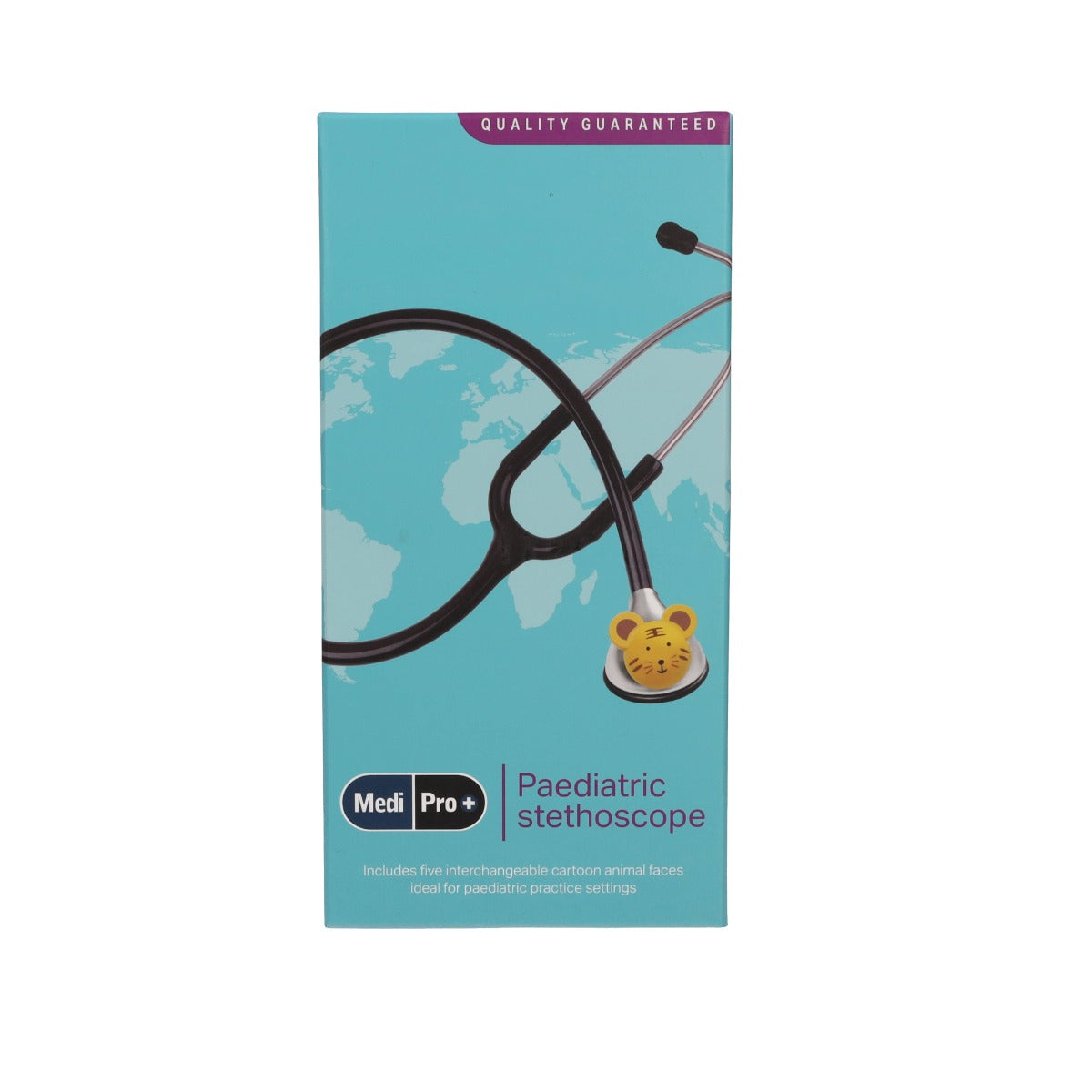 Paediatric Stethoscope With Clip-on Animal Faces - MediPro