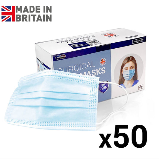 Type IIR Surgical Face Mask  x 50 [UK Made] - MediPro