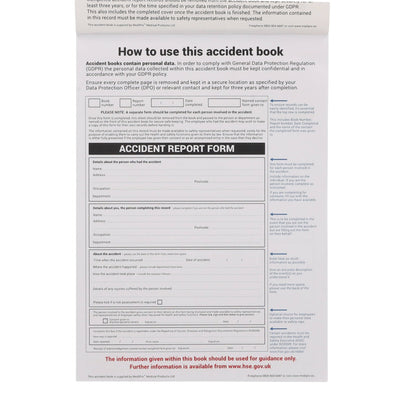 A4 Accident Book - GDPR Compliant - Medipro - MediPro