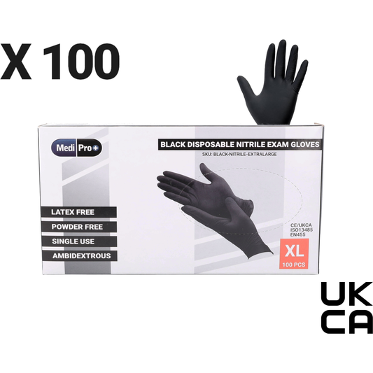 Black Nitrile Gloves - Box of 100 - Extra Large - MediPro